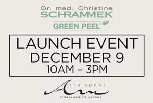 Green Peel Launch Event December 9, from 10 am - 3 pm at Spa Aquae