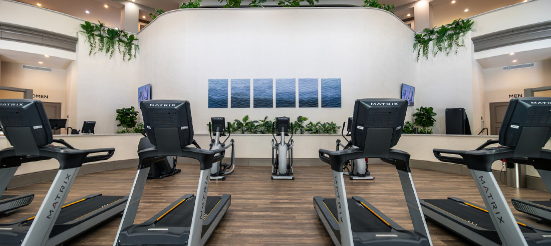 Spa Aquae offers a wonderful spacious fitness center.