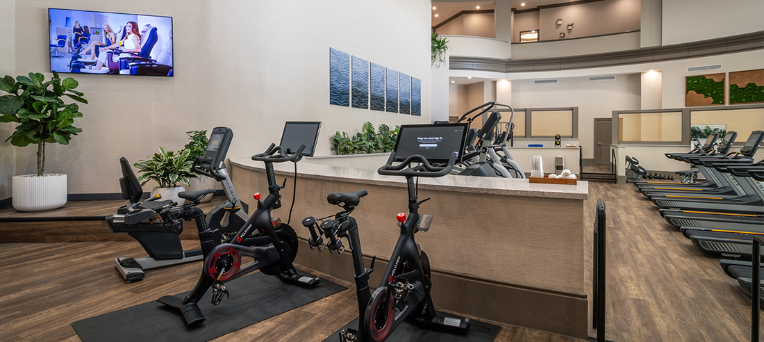 Enjoy Peleton Bikes at Spa Aquae Fitness Center